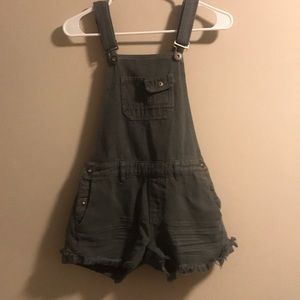 gray overalls